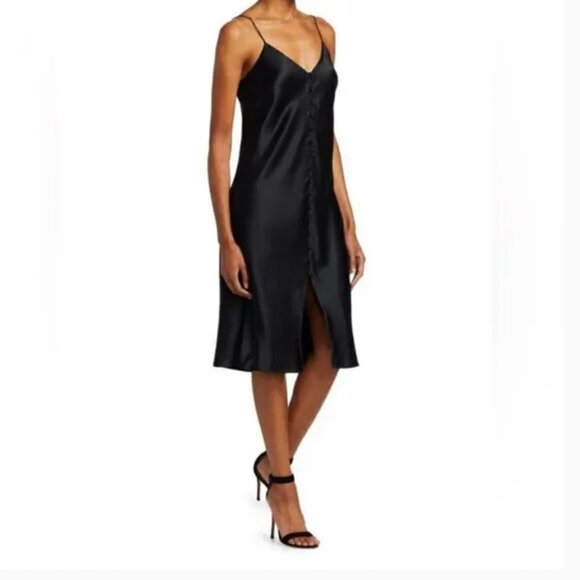 Cami NYC Cressida Button-Front Silk Slip Dress - NWT X-Small - Picture 7 of 8